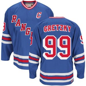 Herren New York Rangers Eishockey Trikot Wayne Gretzky #99 Authentic Throwback Königsblau CCM Heroes Alumni